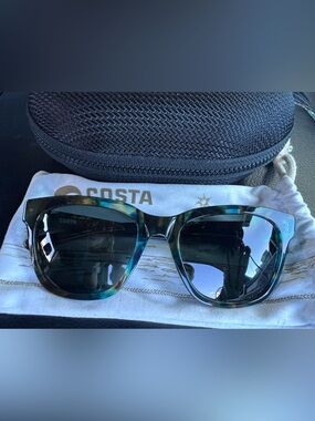 Women's Costa Sunglasses- Coquina tortoise blue/green